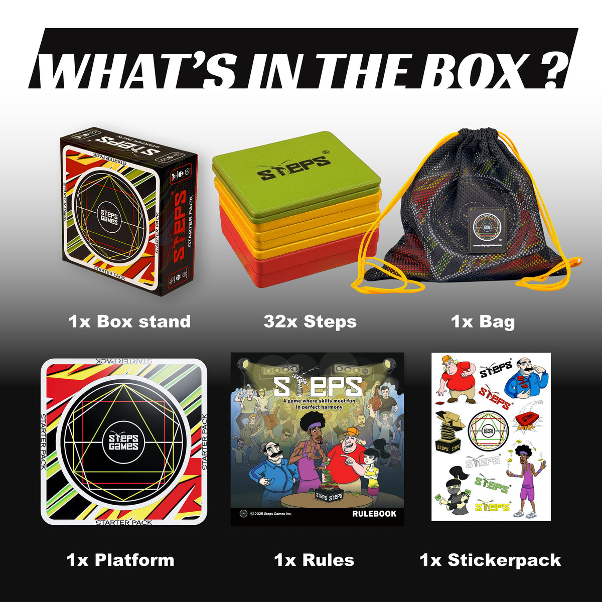 Steps Starter Pack 1-4 players (Material - Wood)